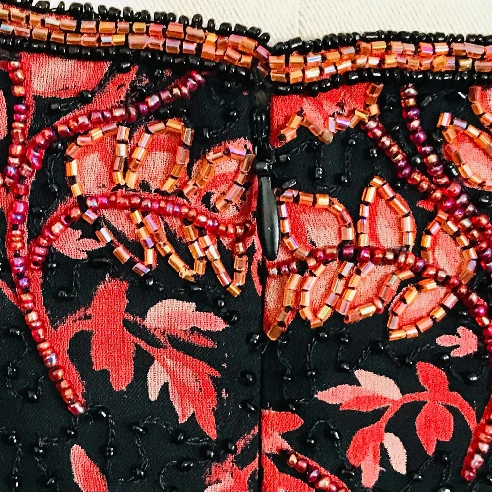 Silk Dress~Stunning & Beaded / Paradise..NY. / Host Pick - Picture 9 of 16